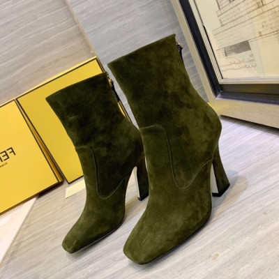 Fendi 2019 Ladies Suede High Heel Boots - 펜디 2019 여성용 스웨이드 하이힐 부츠  FENS0094,Size(225-250),카키