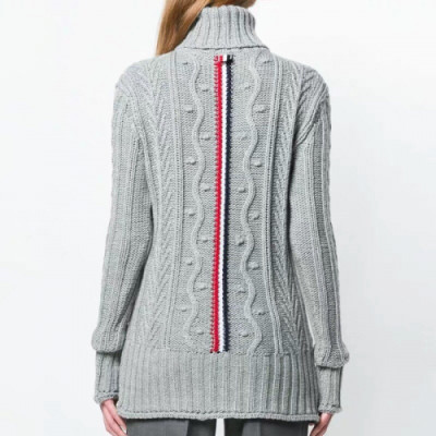 Thom Browne 2019 Womens Strap Turtle-neck Sweater - 톰브라운 2019 여성 스트랩 터틀넥 스웨터 Thom0192x.Size(s - l).그레이