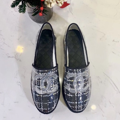 Chanel 2019 Ladies Tweed & PVC Slip On - 샤넬 2019 여성용 트위드&PVC 슬립온 CHAS0373.Size(225 - 250).블랙