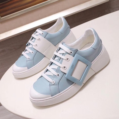 Roger Vivier 2019 Ladies Leather Sneakers - 로저비비에 2019 여성용 레더 스니커즈 ,RVS0116.Size(225 - 245).스카이블루