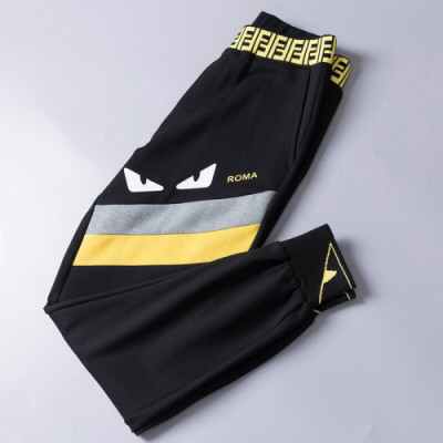 Fendi 2019 Mens Casual Logo Training Pants - 펜디 2019 남성 캐쥬얼 로고 트레이닝 팬츠 Fen0298x.Size(m - 2xl).블랙