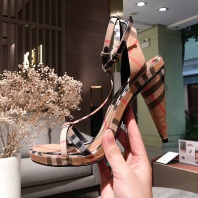 Burberry 2019 Ladies High Heel Sandal - 버버리 2019 여성용 하이힐 샌들 BURS0025,Size(225 - 245).베이지브라운