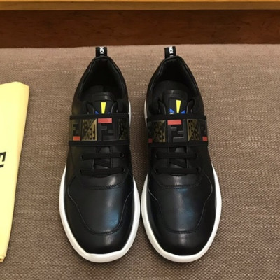 Fendi 2019 Mens Leather Sneakers - 펜디 2019 남성용 레더 스니커즈 FENS0118,Size(240 - 270).블랙