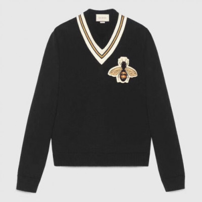 Gucci 2019 Mens Crew-neck Wool Sweater - 구찌 2019 남성 크루넥 울 스웨터 Guc01296x.Size (s - xl).블랙