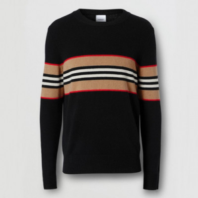 Burberry 2019 Mens Retro Stripe Sweater - 버버리 2019 남성 레트로 스트라이프 스웨터 Bur0992x.Size(s - 2xl).블랙