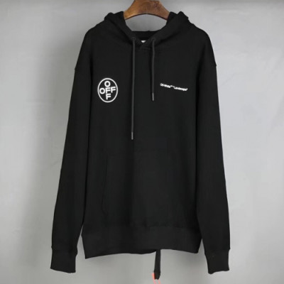 Off-white 2019 Mm/Wm Logo Cotton Oversize HoodT - 오프화이트 남자 로고 코튼 오버사이즈 후드티 Off0135x.Size(xs - l).블랙