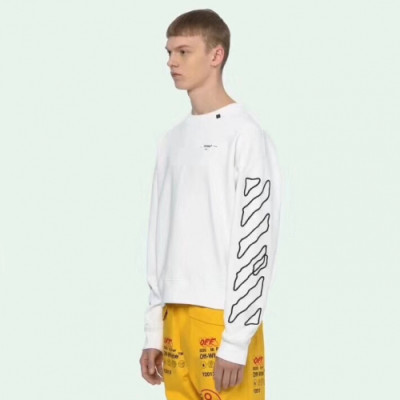 Off-white 2019 Mens Logo Cotton Oversize Man-to-man - 오프화이트 남성 로고 코튼 오버사이즈 맨투맨 Off0145x.Size(xs - l).화이트