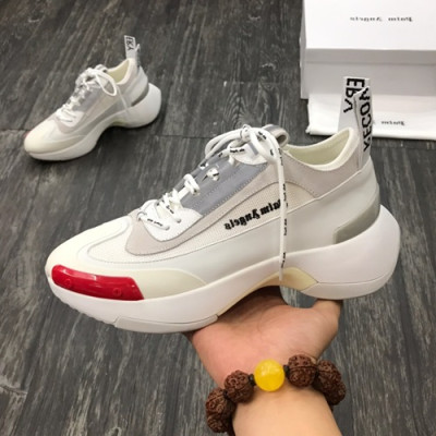 Palm Angels 2019 Mens Leather Running Shoes - 팜 엔젤스 2019 남성용 레더 런닝슈즈 PALS0001,Size(240 - 275).화이트