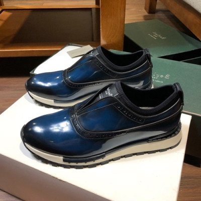 Berluti 2019 Mens Leather Sneakers -  벨루티 2019 남성용 레더 스니커즈 BERTS0023.Size(240 - 270).블루