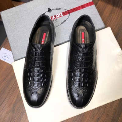 Prada 2019 Mens Leather Shoes - 프라다 2019 남성용 레더 슈즈,PRAS0156.Size(240 - 270).블랙