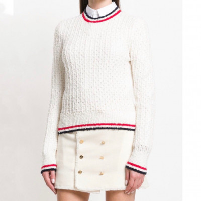 Thom Browne 2019  Womens Strap Crew-neck Sweater - 톰브라운 2019 여성 스트랩 크루넥 스웨터 Thom0213x.Size(m - xl).화이트