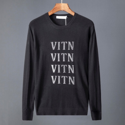 Valentino 2019 Mens Logo Wool sweater - 발렌티노 2019 남성 로고 울 스웨터 Val0235x.Size(s - 2xl).블랙