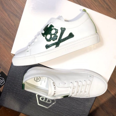 Philipp plein 2019 Mens Leather Sneakers  - 필립플레인 2019 남성용 레더 스니커즈 PPS0070,Size(240 - 270).화이트