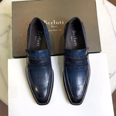 Berluti 2019 Mens Leather Oxford Shoes -  벨루티 2019 남성용 레더 옥스퍼드 슈즈 BERTS0026.Size(240 - 270).블루