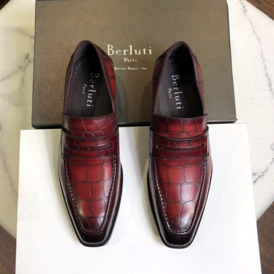 Berluti 2019 Mens Leather Oxford Shoes -  벨루티 2019 남성용 레더 옥스퍼드 슈즈 BERTS0027.Size(240 - 270).레드