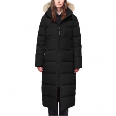 [커스텀급]Canada Goose 2019 Womens Logo Long Down Padding - 캐나다구스 2019 여성 로고 롱다운 패딩 Can0135x.Size(s - l).블랙