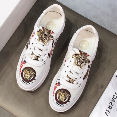 Versace 2019 Mens Leather Sneakers - 베르사체 2019 남성용 레더 스니커즈 VERS0048.Size (240 - 270).화이트