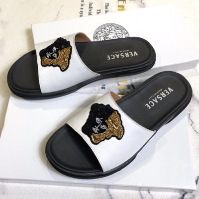 Versace  2019 Mens Leather Slipper - 베르사체 2019  남성용 레더 슬리퍼 VERS0049.Size(240 - 275).화이트