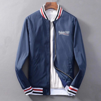 Balenciaga 2019 Mens Logo Casual Jacket - 발렌시아가 2019 남성 로고 캐쥬얼 자켓 Bal0293x.Size(m - 3xl).블루