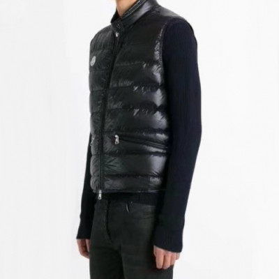 Moncler 2019 Mens Patch Logo Modern Down Padding Vest - 몽클레어 2019 남성 패치 로고 모던 다운 패딩조끼 Moc0746x.Size(m - 2xl).블랙