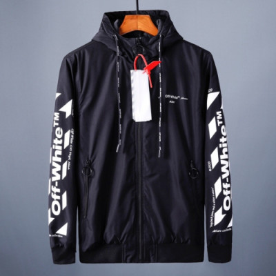 Off-white 2019 Mens Logo Windproof Jacket - 오프화이트 2019 남성 로고 방풍자켓 Off0151x.Size(m - 2xl).블랙