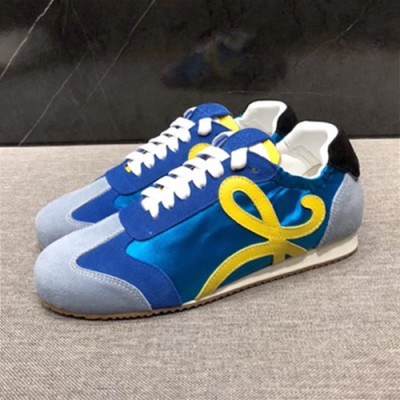 Loewe 2019 Ladies Leather Sneakers - 로에베 2019 여성용 레더 스니커즈,LOES0016,Size(225 - 250).블루