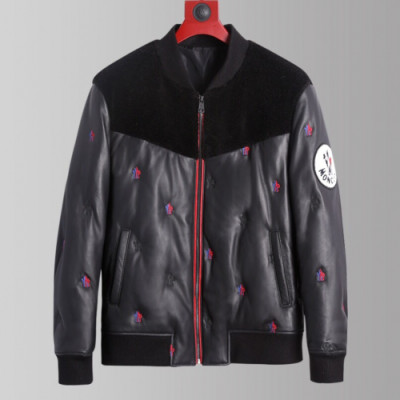 Moncler 2019 Womens Patch Logo Modern Leather Down Padding - 몽클레어 2019 여성 패치 로고 모던 레더 다운패딩 Moc0755x.Size(m - 3xl).블랙