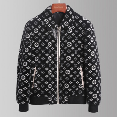 Louis vuitton 2019 Mens Initial Logo Wool Jacket - 루이비통 2019 남성 이니셜 로고 울자켓 Lou01246x.Size(m - 3xl).블랙