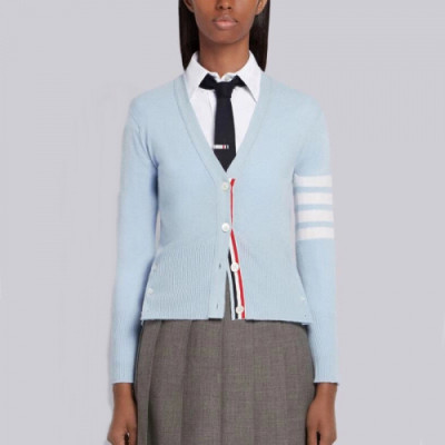 Thom Browne 2019 Womens Strap V-neck Cardigan - 톰브라운 2019 여성 스트랩 브이넥 가디건 Thom0235x.Size(s - l).스카이블루