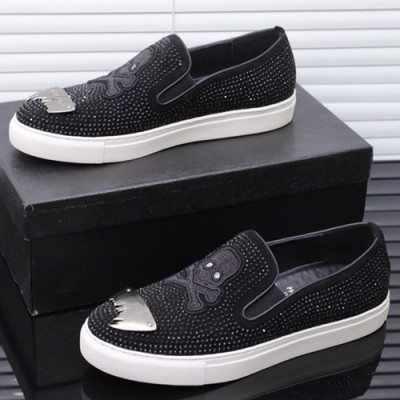 Philipp plein 2019 Mens Suede Slip On - 필립플레인 2019 남성용 스웨이드 슬립온 PPS0103,Size(240 - 270).블랙