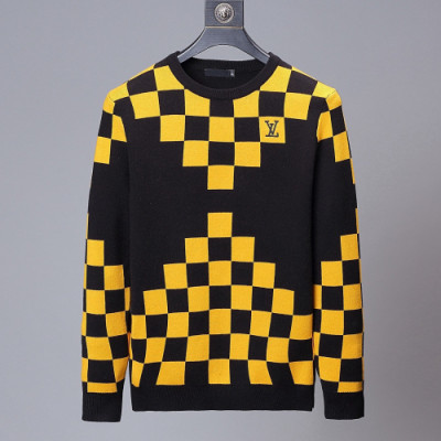 Louis vuitton 2019 monogram Crew neck Sweater - 루이비통 2019 남성 모노그램 크루넥 스웨터 Lou01252x.Size (m - 3xl).옐로우