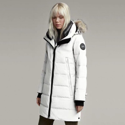 [커스텀급]Canada Goose 2019 Womens Logo Long Down Padding - 캐나다구스 2019 여성 로고 롱다운 패딩 Can0140x.Size(xs - m).화이트