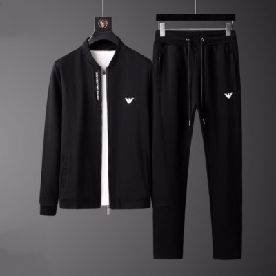 Emporio Armani 2019 Mens Cotton Training Clothes&Pants - 알마니 2019 남성 코튼 트레이닝복&팬프 Arm0277.Size(m - 4xl).블랙