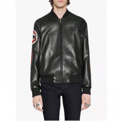 Gucci 2019 Mens Logo Casual Sheep-skin Jacket - 구찌 2019 남성 로고 캐쥬얼 양가죽 자켓 Guc01382x.Size(m - 3xl).블랙