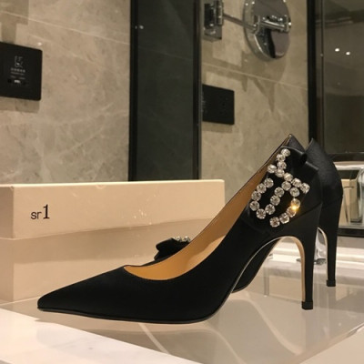 Sergio Rossi  2019 Ladies Slik Pumps High Heel - 세르지오 로시 2019 여성용 실크 펌프스 하이힐 SERS0012.Size(225 - 245).블랙