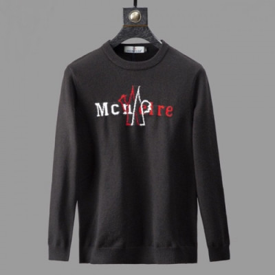 Moncler 2019 Mens Retro Logo Crew-neck Sweater - 몽클레어 2019 남성 레트로 로고 크루넥 스웨터  Moc0772x.Size(m - 3xl).블랙