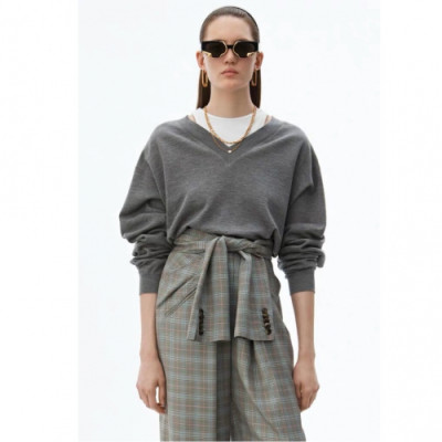 [매장판]Alexsander Wang 2019 Womens V-neck Sweater - 알렉산더왕 2019 여성 브이넥 스웨터 Alw0015x.Size(s - l).그레이