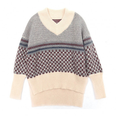 Thom Browne 2019 Womens  Strap V-neck Sweater - 톰브라운 2019 여성 스트랩 브이넥 스웨터 Thom0242x.Size(s - l).그레이