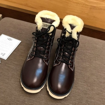 UGG 2019 Mens Leather & Wool Boots - UGG 2019 남성용 레더 & 울 부츠 UGGS0047.Size(240 - 270),브라운