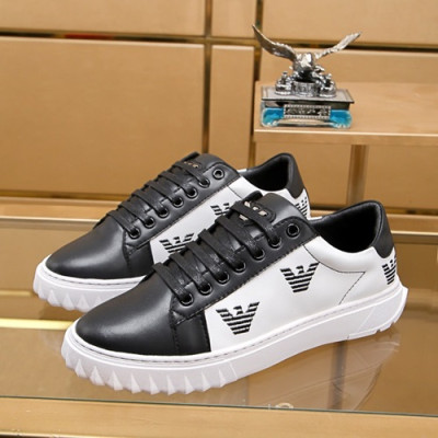 Armani 2019 Mens Leather Sneakers  - 알마니 2019 남성용 레더 스니커즈 ARMS0031,Size(240 - 270).화이트