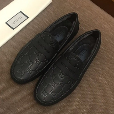 Gucci 2019 Mens Leather Wool Loafer - 구찌 2019 남성용 레더&울 로퍼 GUCS0366.Size(240 - 275).블랙