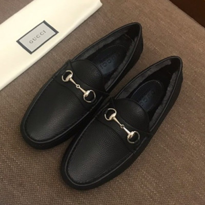 Gucci 2019 Mens Leather Wool Loafer - 구찌 2019 남성용 레더&울 로퍼 GUCS0367.Size(240 - 275).블랙