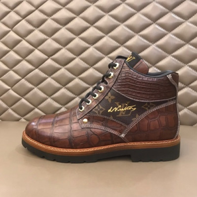 Louis Vuitton 2019 Mens Leather Boots Sneakers - 루이비통 2019 남성용 레더 부츠 스니커즈 LOUS0298.Size(240 - 275).브라운