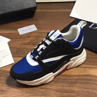 Dior 2019 Mm / Wm Leather Running Shoes - 디올 2019 남여공용 레더 런닝슈즈 DIOS0111,Size(225 - 275).블랙+블루