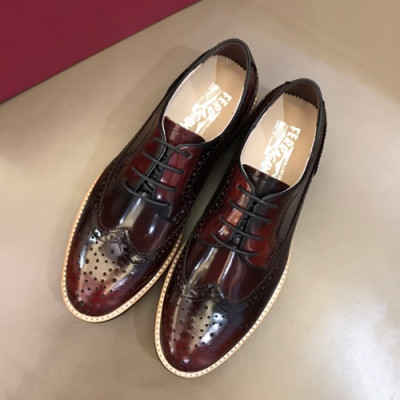 Ferragamo 2019 Mens Leather Oxford Shoes - 페라가모 2019 남성용 레더 옥스퍼드 슈즈 FGMS0092,Size(240 - 270).와인