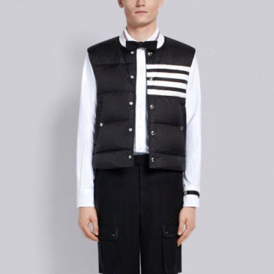 Thom Browne 2019 Mens Patch Logo Down Pedding Vest - 톰브라운 2019 남성 패치 로고 다운 패딩 조끼 Thom0305x.Size(s - 2xl)블랙