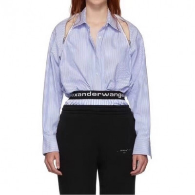 [매장판]Alexsander Wang 2019 Womens Zipper Cotton Shirt - 알렉산더왕 2019 여성 지퍼 코튼 셔츠 Alw0016x.Size(s - l).블루