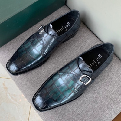 Berluti 2019 Mens Leather Oxford Shoes -  벨루티 2019 남성용 레더 옥스퍼드 슈즈 BERTS0047.Size(240 - 270).그린