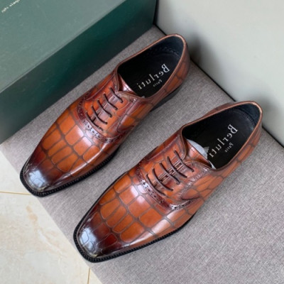 Berluti 2019 Mens Leather Oxford Shoes -  벨루티 2019 남성용 레더 옥스퍼드 슈즈 BERTS0048.Size(240 - 270).오렌지브라운