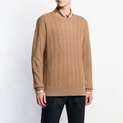 Burberry 2019 Mens Retro Logo Crew - neck Sweater - 버버리 2019 남성 레트로 로고 크루넥 스웨터  Bur01206x.Size(m - 3xl).아이보리브라운